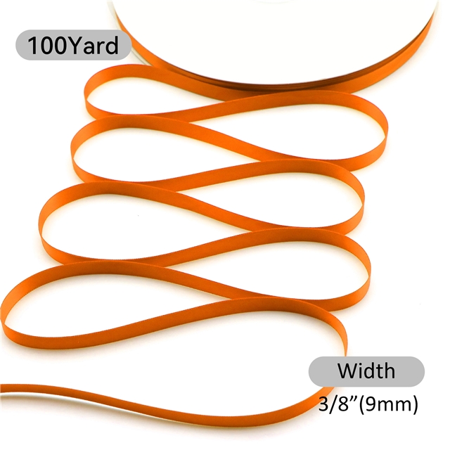 3/8" 9MM double side printed satin 3/8