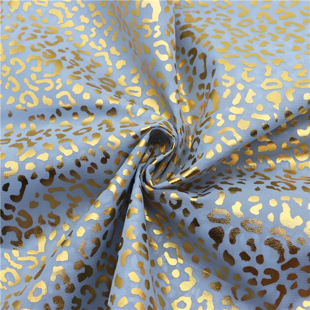 hot gold leopard pattern chiffon fabric