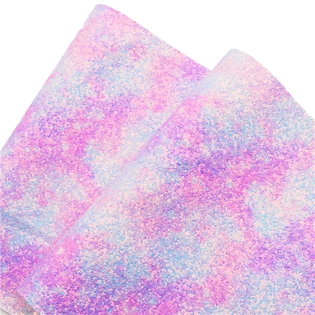 synthetic leather color tie dye chunky glitter big small sequins mixed faux leather