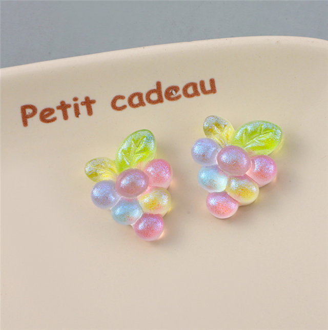 resin fruit strawberry pearl 3d resin accessories