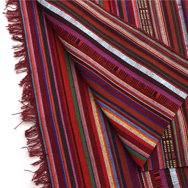 ethnic style series polyester cotton colored weaving fabric