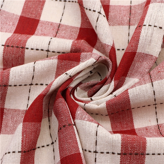 polyester cotton plaid yarn-dyed fabric