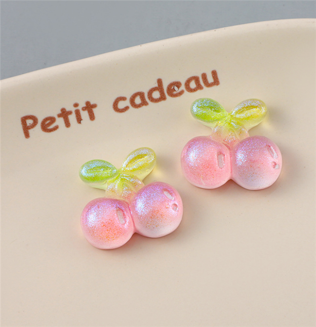 resin fruit strawberry pearl 3d resin accessories