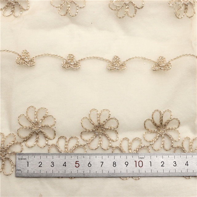 Jacquard embroidered snow yarn fabric