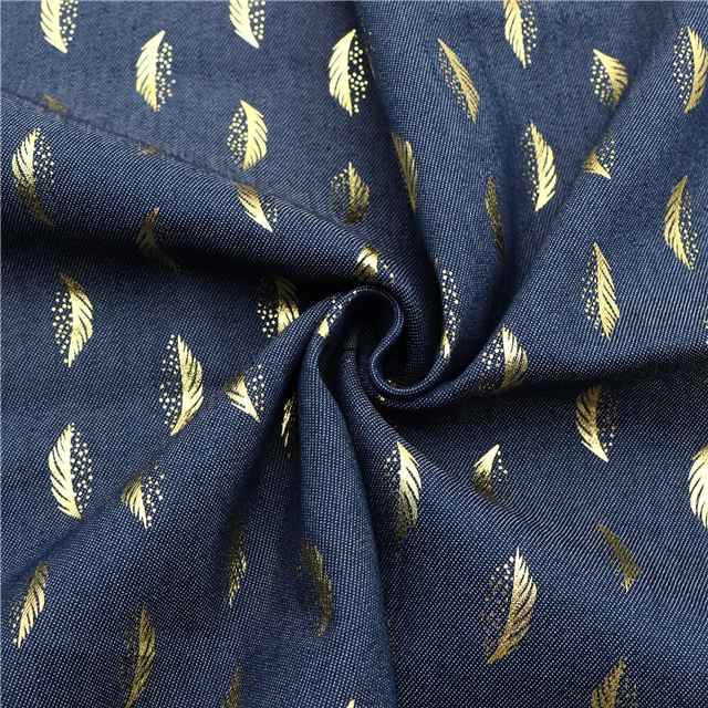 hot stamping feather denim fabric 3#navy,50*150cm(19.7*59.1