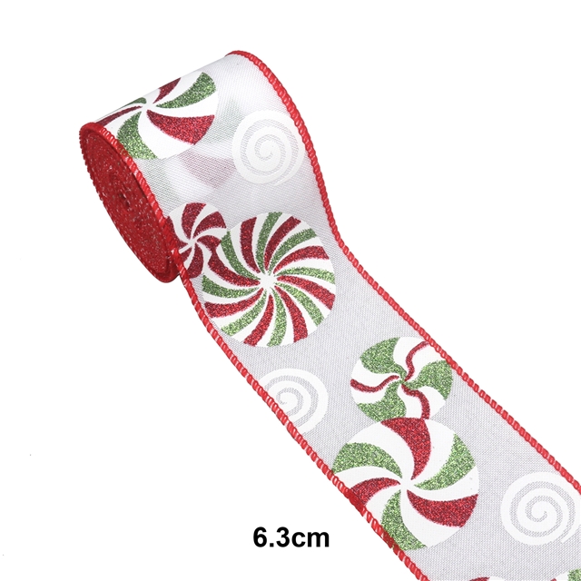 faux linen christmas powder candy imitation hemp edge iron ribbon
