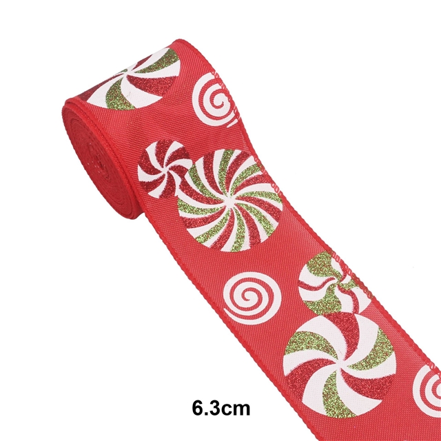 faux linen christmas powder candy imitation hemp edge iron ribbon