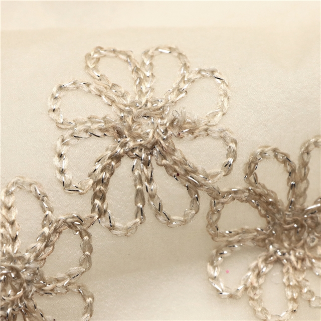 Jacquard embroidered snow yarn fabric