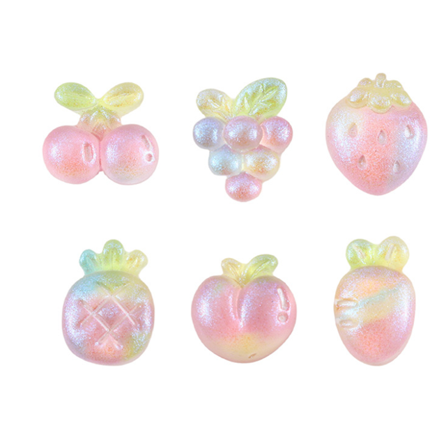 resin fruit strawberry pearl 3d resin accessories
