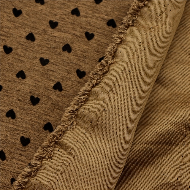 velvet heart cotton brushed fabric 2#,50*145cm(19.7*57.1