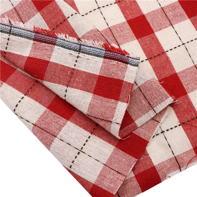 polyester cotton plaid yarn-dyed fabric