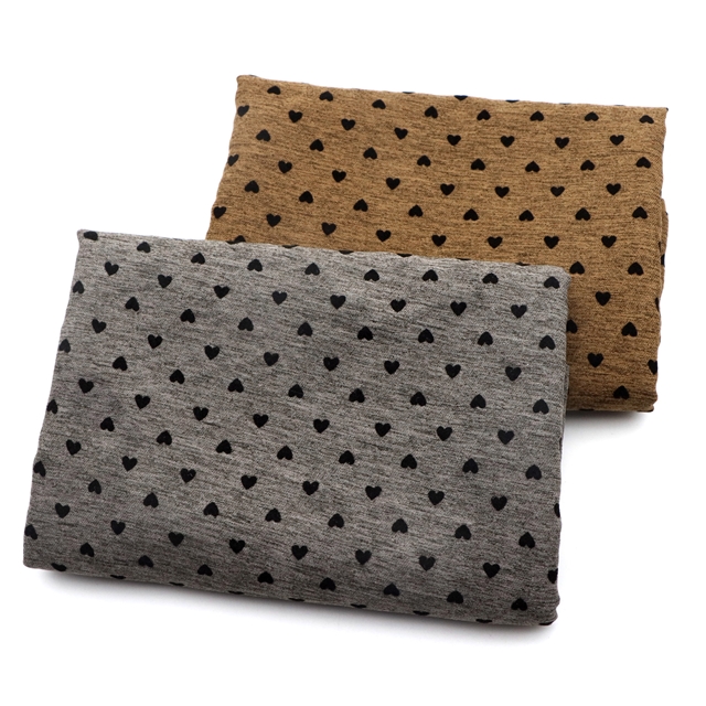 velvet heart cotton brushed fabric 2#,50*145cm(19.7*57.1