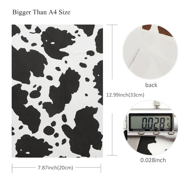 synthetic leather cow pattern faux leather 