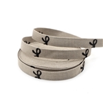 bow series fabric cut to stripe, khaki,1cm