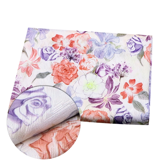 flower herringbone pattern twill 100％ polyester fabric