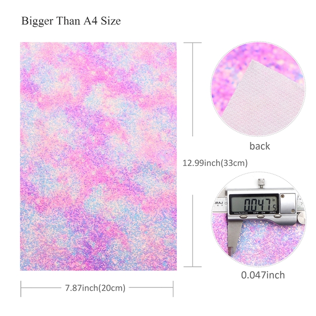 synthetic leather color tie dye chunky glitter big small sequins mixed faux leather
