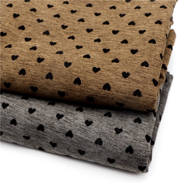 velvet heart cotton brushed fabric 2#,50*145cm(19.7*57.1