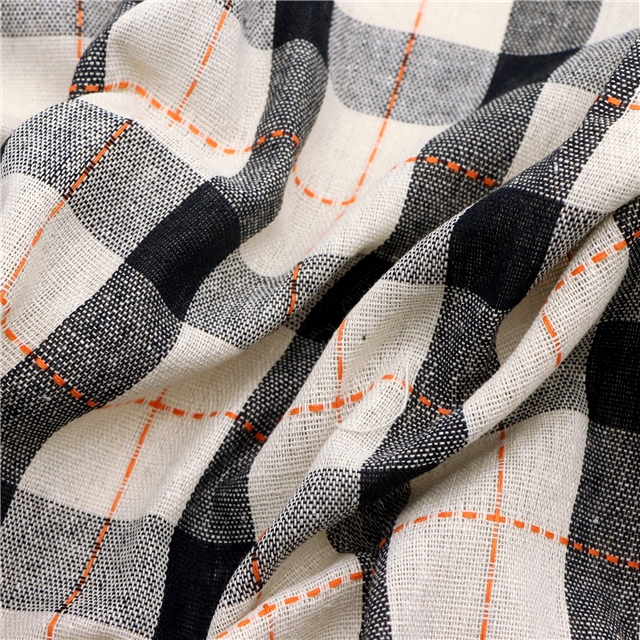 polyester cotton plaid yarn-dyed fabric