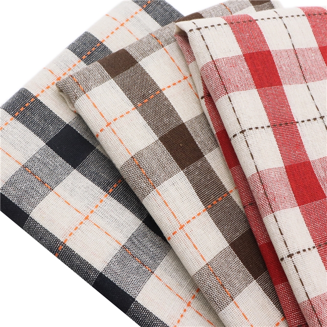 polyester cotton plaid yarn-dyed fabric