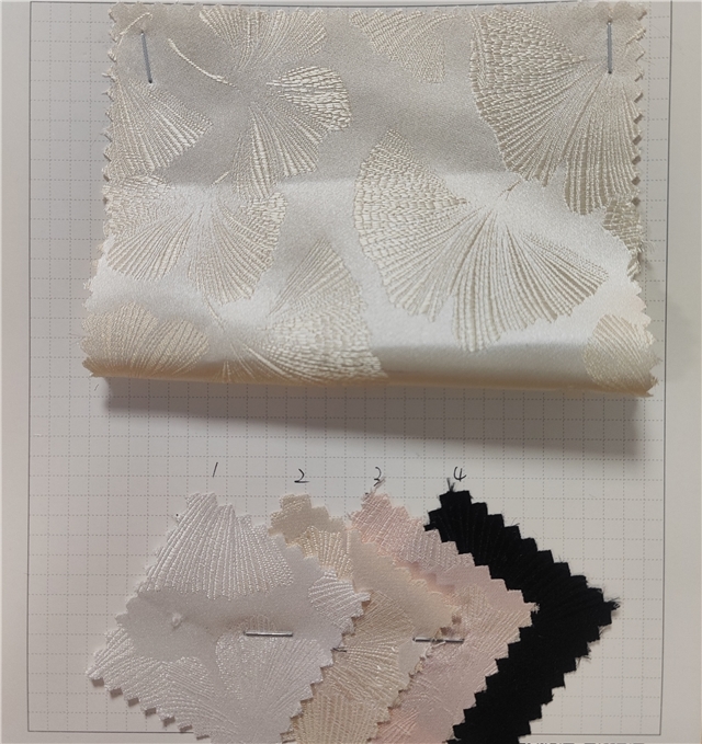 ginkgo leaf jacquard fabric
