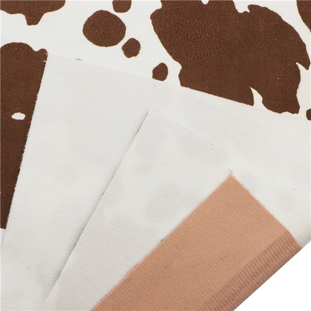 synthetic leather cow pattern faux leather 