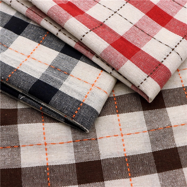 polyester cotton plaid yarn-dyed fabric