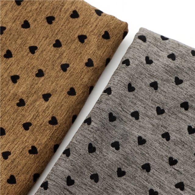 velvet heart cotton brushed fabric 2#,50*145cm(19.7*57.1