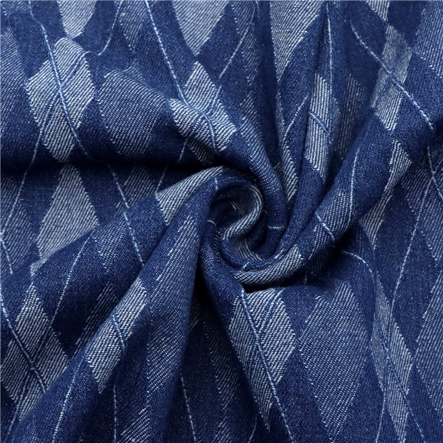 diamond patterned denim fabric