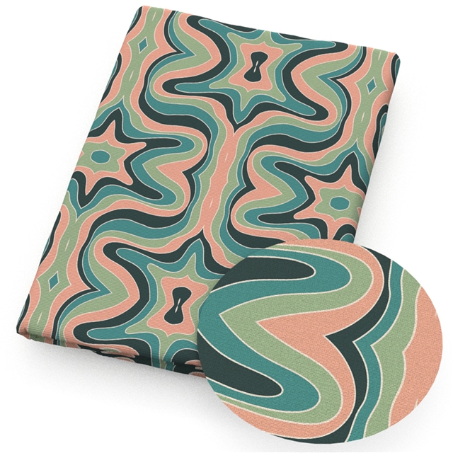 polyester cotton geometry leaves flowers series polyester cotton fabric set (12 pcs/set)