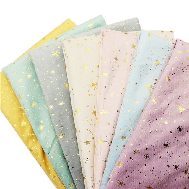 hot stamping dot star short plush fabric