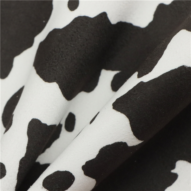 synthetic leather cow pattern faux leather 