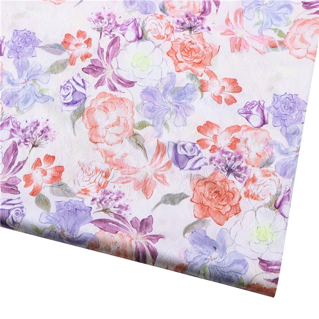 flower herringbone pattern twill 100％ polyester fabric