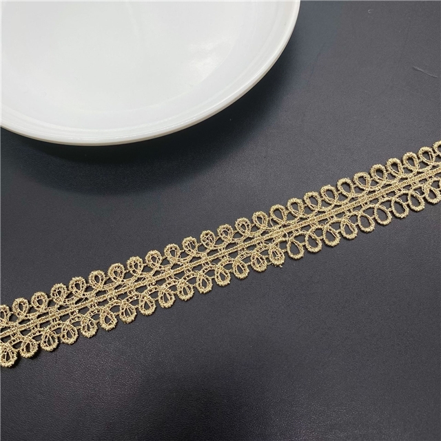 gold and silver thread double sided gold thread embroidery hollow lace