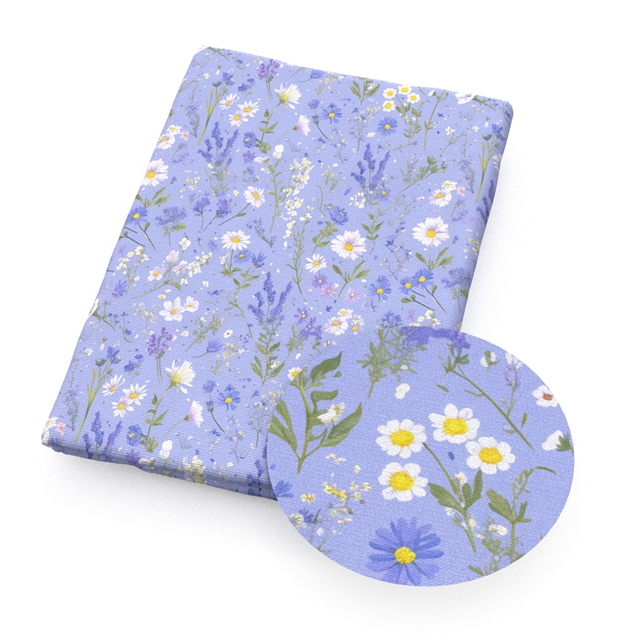 polyester cotton flower series polyester cotton fabric set (5 pcs/set)