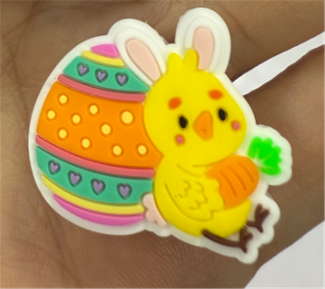 silicone easter chicken silicone bead