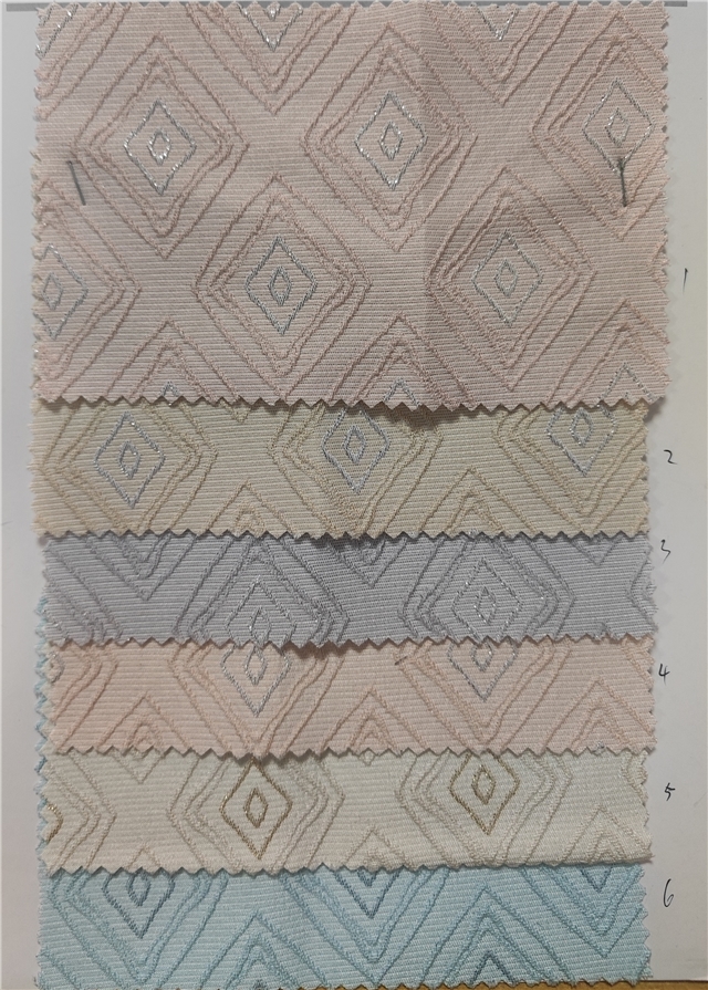plain diamond pattern gold and silver jacquard fabric