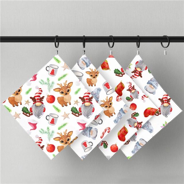 polyester cotton christmas series polyester cotton fabric set (10 pcs/set)