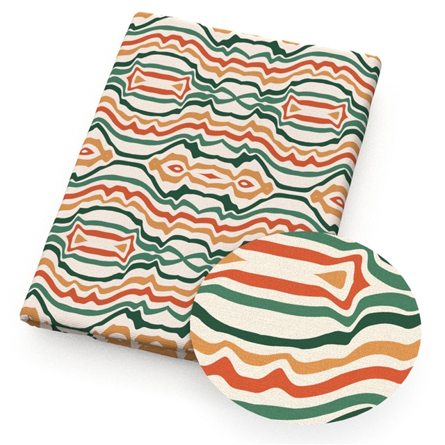 polyester cotton geometry leaves flowers series polyester cotton fabric set (12 pcs/set)