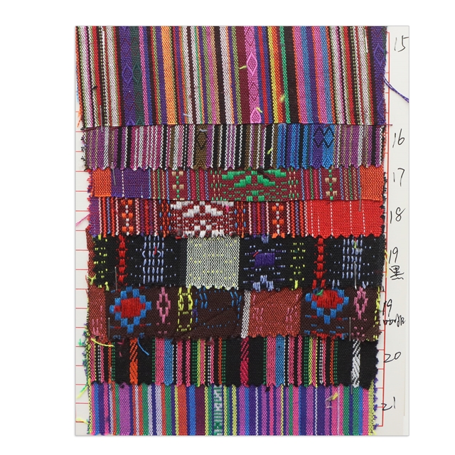 ethnic style series polyester cotton colored weaving fabric