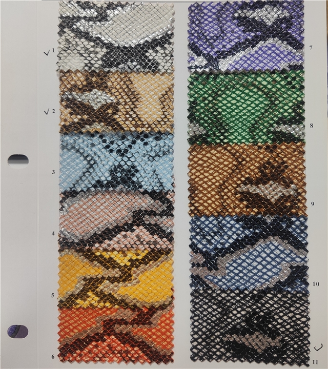 synthetic leather bump texture hot gold and silver snake pattern faux leather