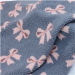 bowknot jacquard lamb plush fabric