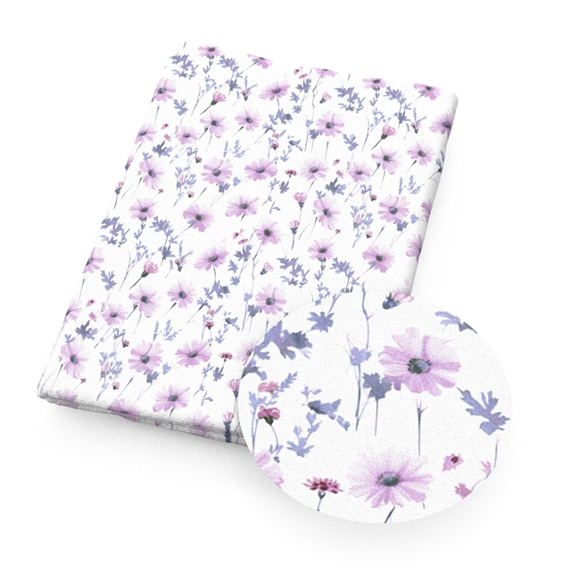 polyester cotton flower series polyester cotton fabric set (5 pcs/set)