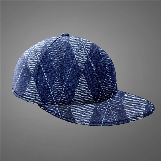 diamond patterned denim fabric