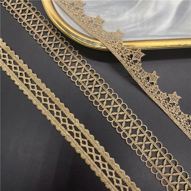 gold and silver thread double sided gold thread embroidery hollow lace