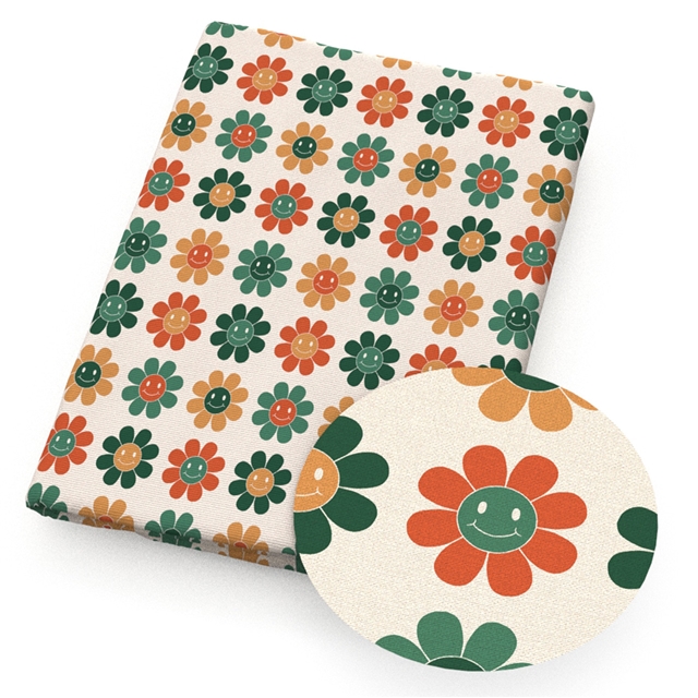 polyester cotton geometry leaves flowers series polyester cotton fabric set (12 pcs/set)