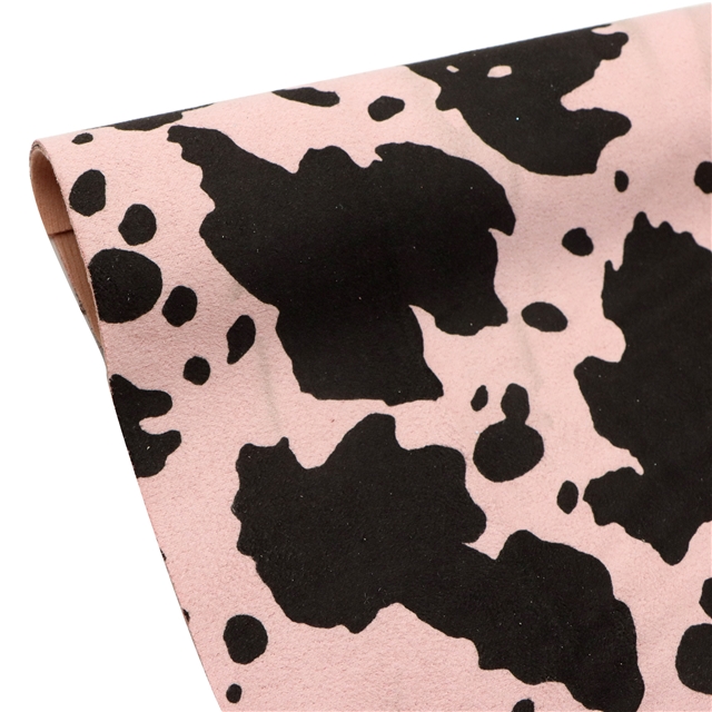 synthetic leather cow pattern faux leather 