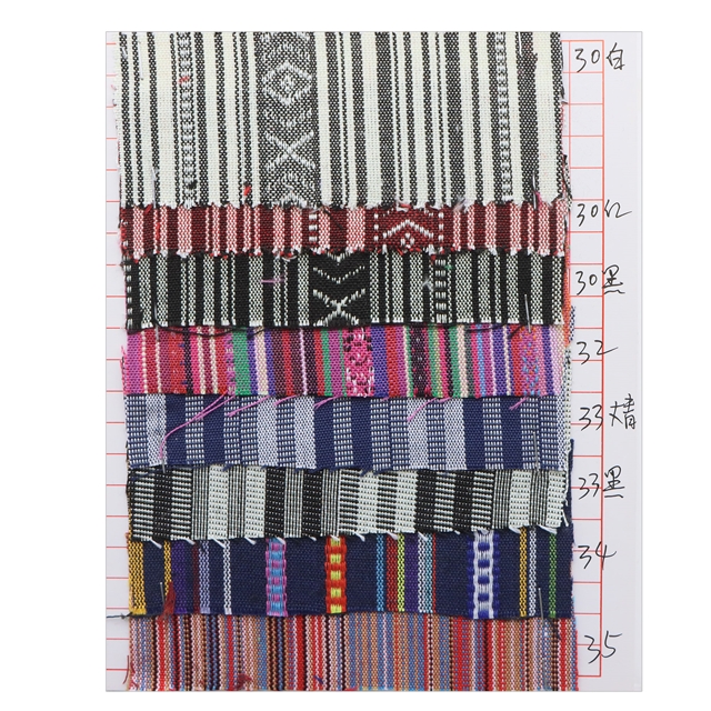 ethnic style series polyester cotton colored weaving fabric