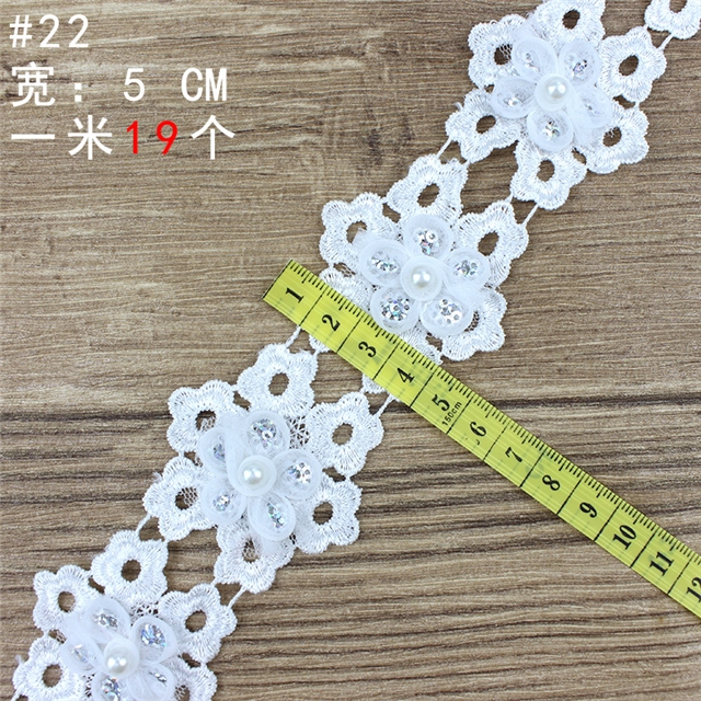 double layered lace with nail beads
