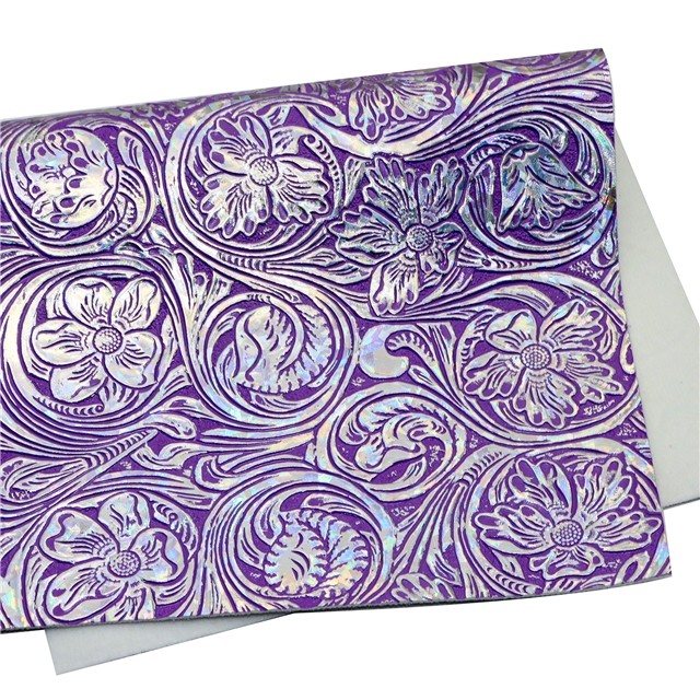 synthetic leather laser bump texture flower faux leather 30*135cm(11.8*53.1