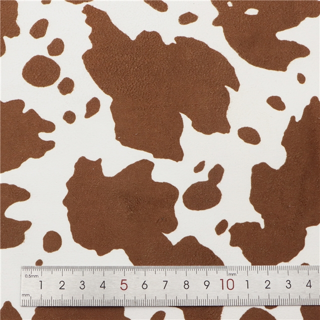 synthetic leather cow pattern faux leather 